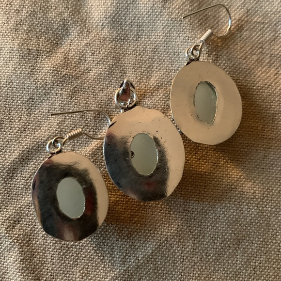 Green Chrysoprase. 925 Sterling silver overlay. - Picture 3 of 4